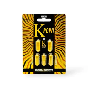 k shot k pow kratom cordyceps capsules 5ct 26663